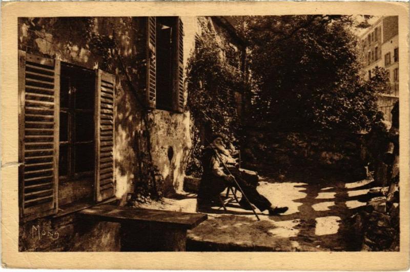 Carte postale ancienne Le Lapin Agile cabaret artistique de Montmartre - le Père Frédé à Paris 18e
