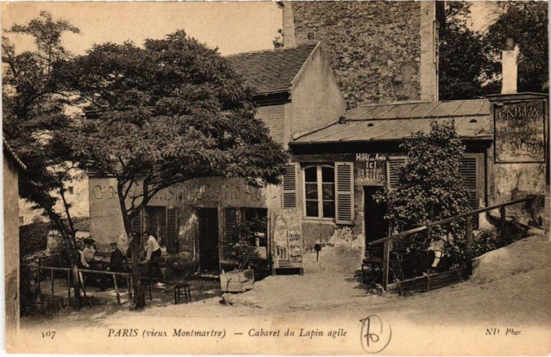Carte postale ancienne Vieux Montmartre - Cabaret du Lapin Agile à Paris 18e