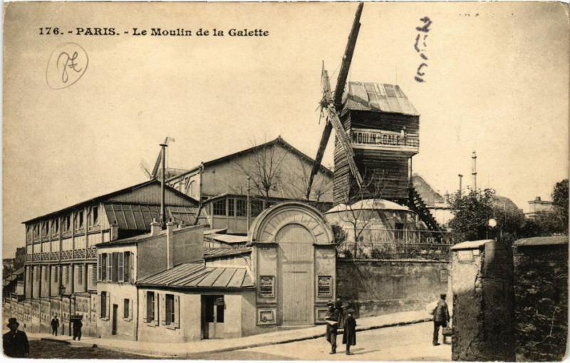 Carte postale ancienne Le Moulin de la Galette à Paris 18e