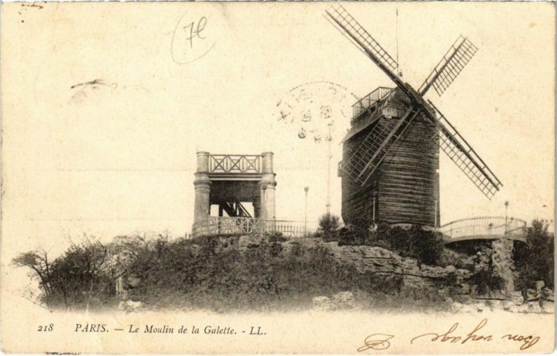 Carte postale ancienne Le Moulin de la Galette à Paris 18e