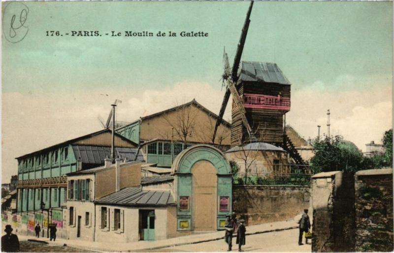 Carte postale ancienne Le Moulin de la Galette à Paris 18e