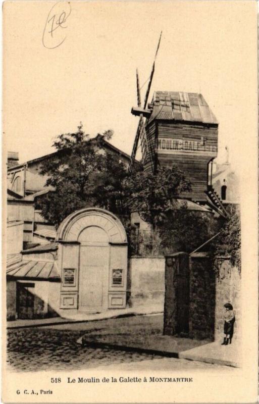 Carte postale ancienne Le Moulin de la Galette à Montmartre à Paris 18e