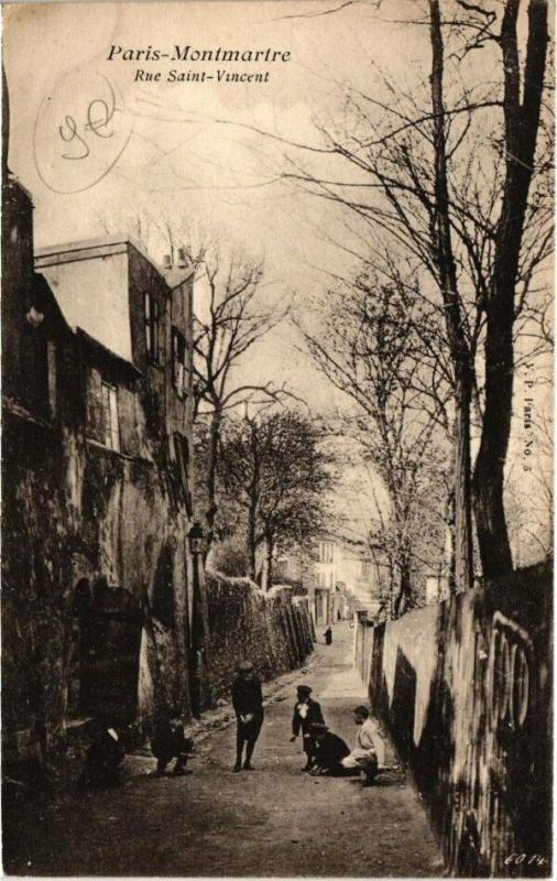 Carte postale ancienne Montmartre - Rue Saint-Vincent à Paris 18e