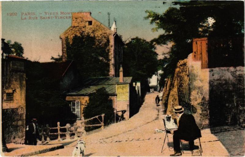 Carte postale ancienne La Rue Saint-Vincent à Paris 18e