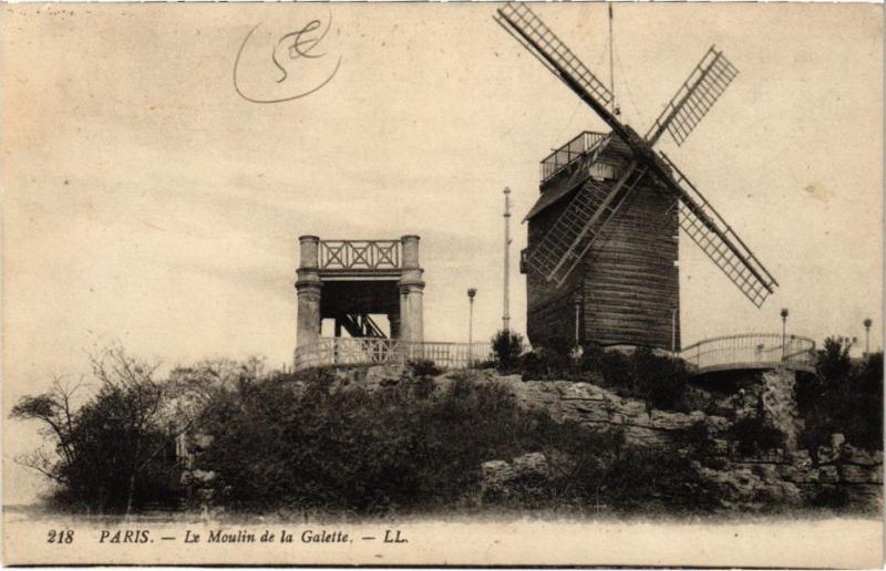 Carte postale ancienne Le Moulin de la Galette à Paris 18e