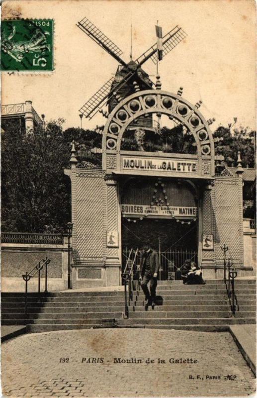 Carte postale ancienne Moulin de la Galette à Paris 18e