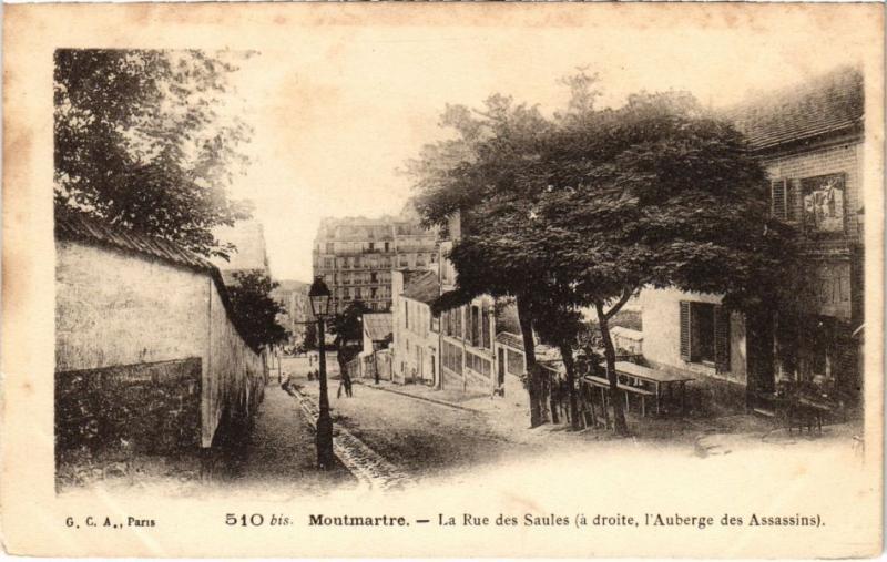 Carte postale ancienne L'Auberge des Assassins (rue des Saules) à Montmartre à Paris 18e