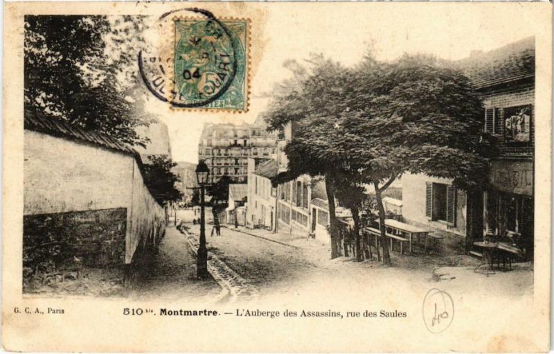 Carte postale ancienne L'Auberge des Assassins (rue des Saules) à Montmartre à Paris 18e