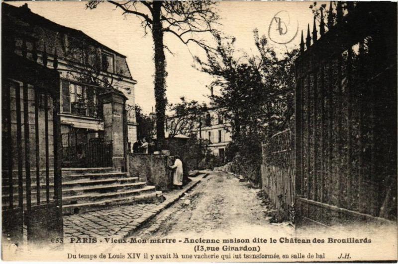 Carte postale ancienne Vieux-Montmartre - Ancienne Maison dite le Chateau des Brouillards à Paris 18e