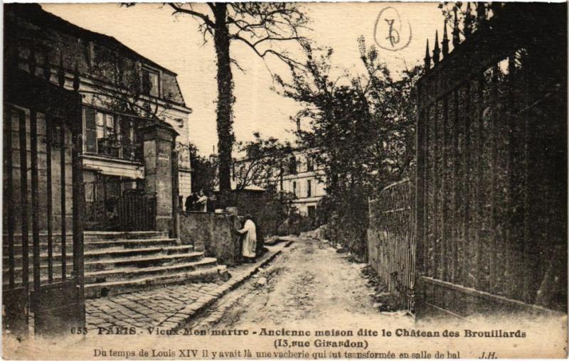Carte postale ancienne Vieux-Montmartre - Ancienne Maison dite le Chateau des Brouillards à Paris 18e