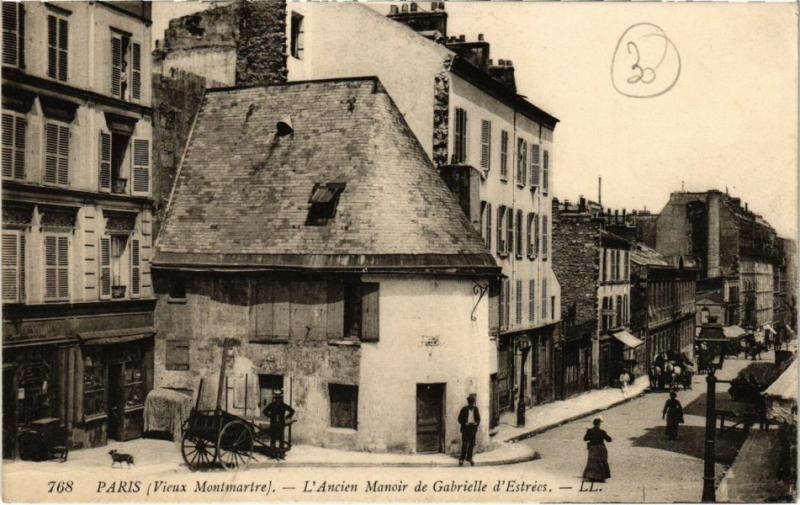 Carte postale ancienne Vieux Montmartre - L'Ancien Manoir de Gabrielle d'Estrées à Paris 18e