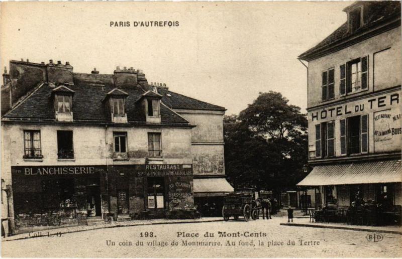 Carte postale ancienne Place du Mont-Cenis à Paris 18e