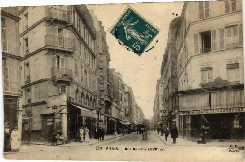 Carte postale ancienne Rue Balagny à Paris 17e