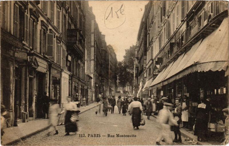Carte postale ancienne Rue Montenotte à Paris 17e