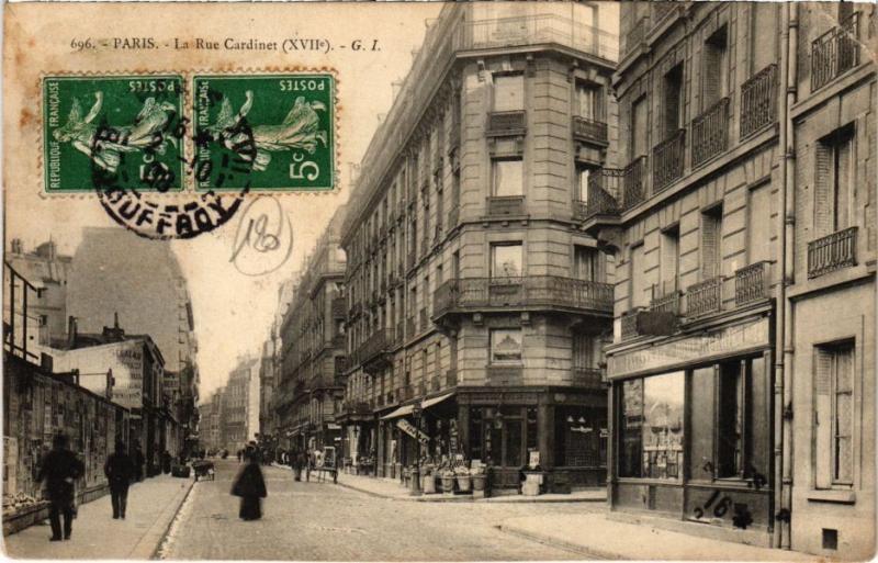 Carte postale ancienne La Rue Cardinet à Paris 17e