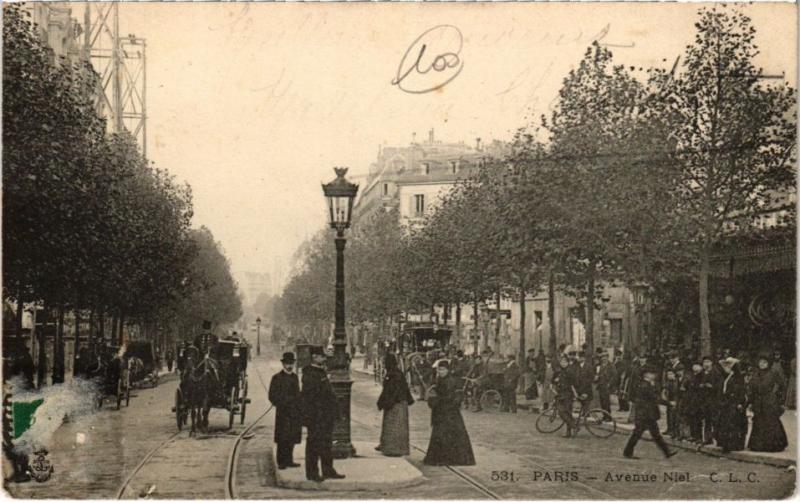 Carte postale ancienne Avenue Niel à Paris 17e