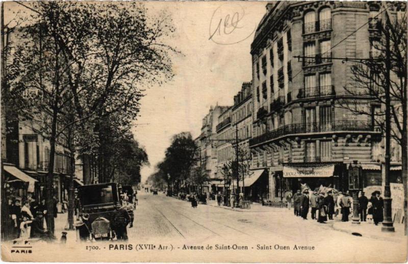 Carte postale ancienne Avenue de Saint-Ouen à Paris 17e