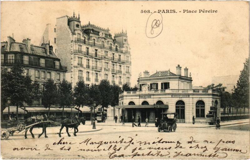 Carte postale ancienne Place Péreire à Paris 17e