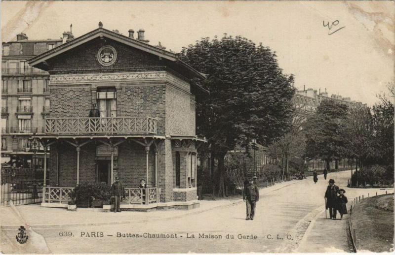 Carte postale ancienne Buttes-Chaumont - La Maison du Garde à Paris 19e