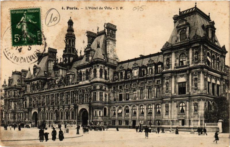 Carte postale ancienne Paris (4e) - Hotel de Ville à Paris 4e