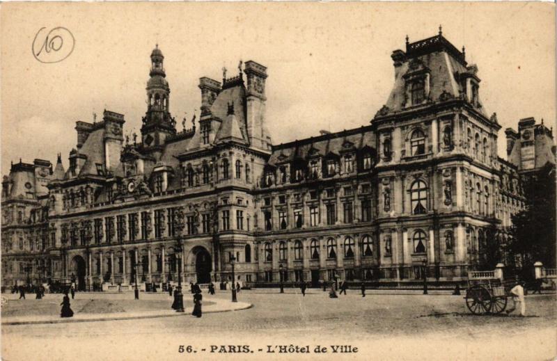 Carte postale ancienne Paris (4e) - Hotel de Ville à Paris 4e