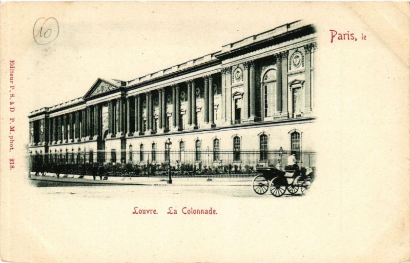 Carte postale ancienne Paris (1e) - Colonnade du Louvre à Paris 1er