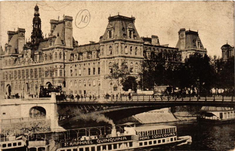 Carte postale ancienne Paris (4e) - Hotel de Ville à Paris 4e