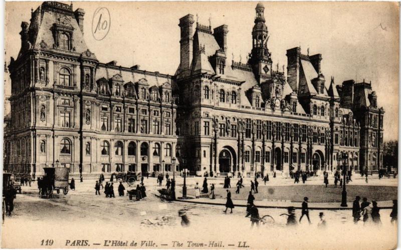 Carte postale ancienne Paris (4e) - Hotel de Ville à Paris 4e