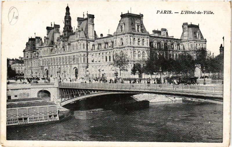 Carte postale ancienne Paris (4e) - Hotel de Ville à Paris 4e