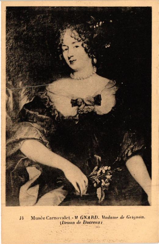 Carte postale ancienne Paris 3e Paris-Musée Carnavalet-M.Gnard-Madam de Grignan à Paris 3e