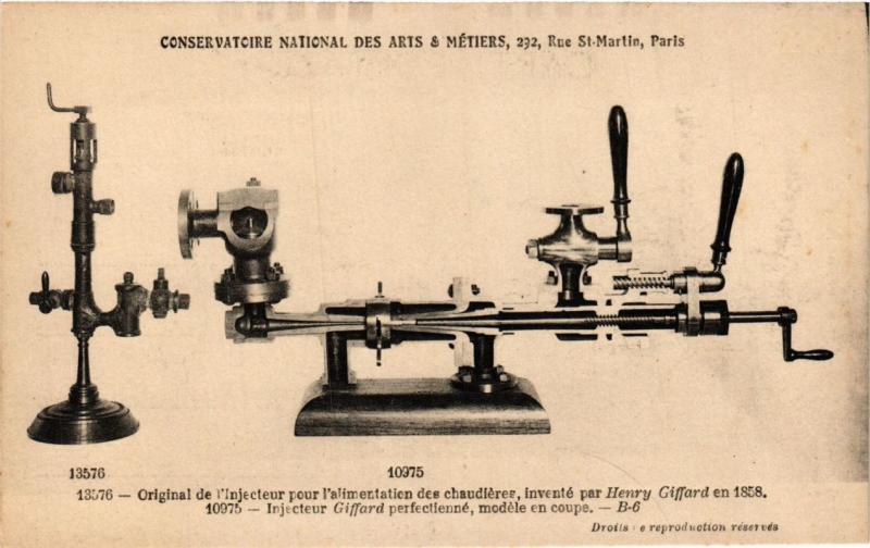 Carte postale ancienne Paris (3e) Cnam - Original de l'injecteur à Paris 3e