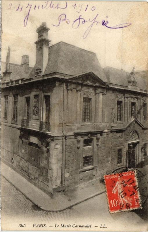 Carte postale ancienne Paris 3e Paris-Le Musée Carnavalet à Paris 3e
