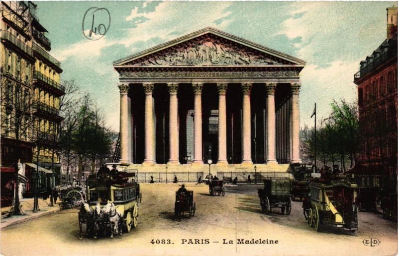 Carte postale ancienne Paris (8e) - La Madeleine à Paris 8e