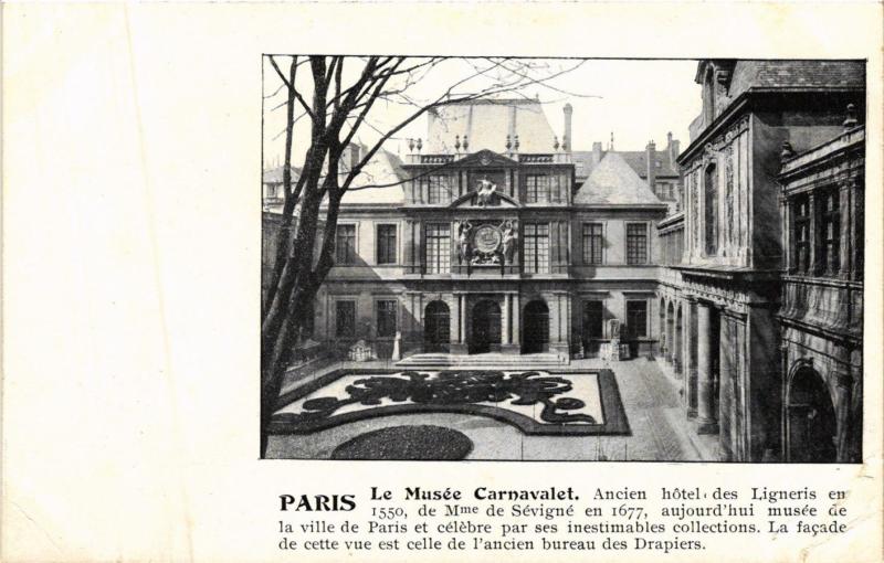 Carte postale ancienne Paris 3e Paris-Le Musée Carnavalet à Paris 3e