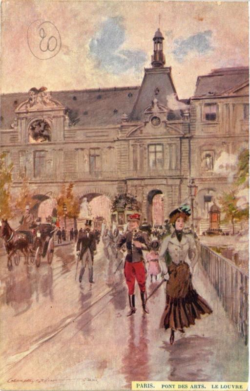 Carte postale ancienne Paris (1e) - Le Louvre Pot des Arts à Paris 1er