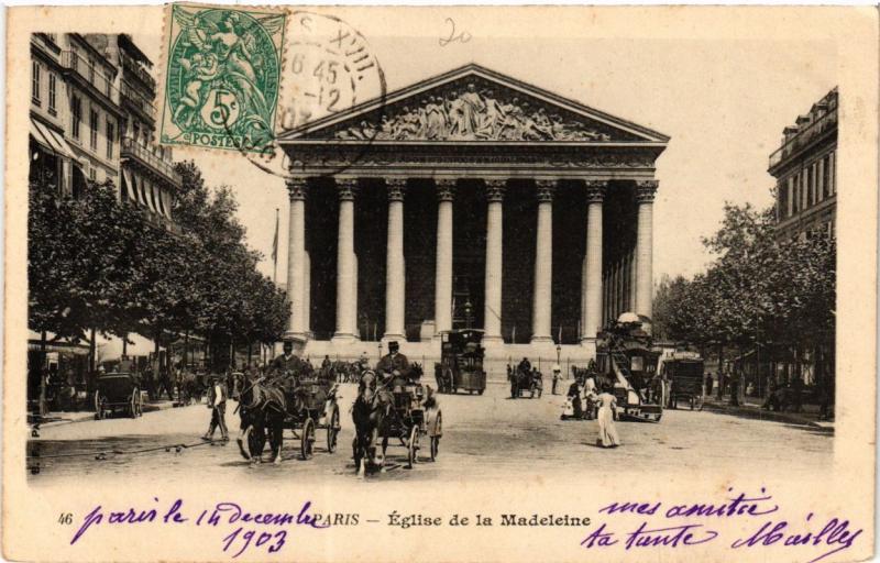 Carte postale ancienne Paris (8e) - La Madeleine à Paris 8e