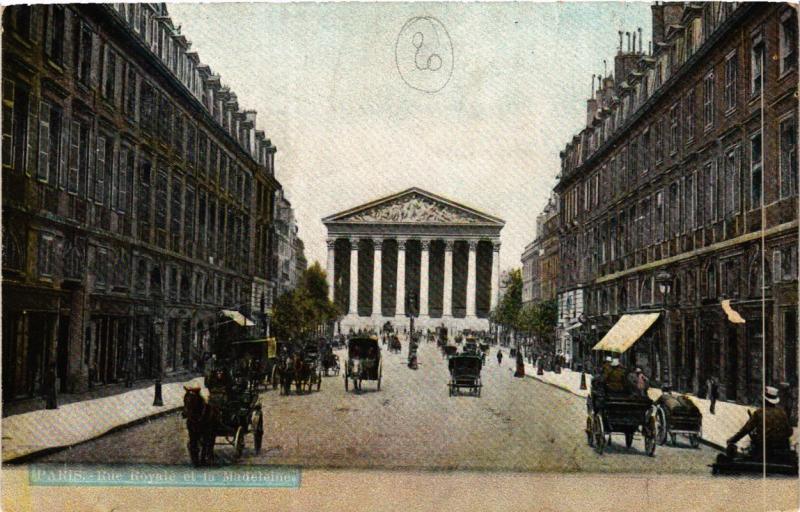 Carte postale ancienne Paris (8e) - Rue Royale et la Madeleine à Paris 8e