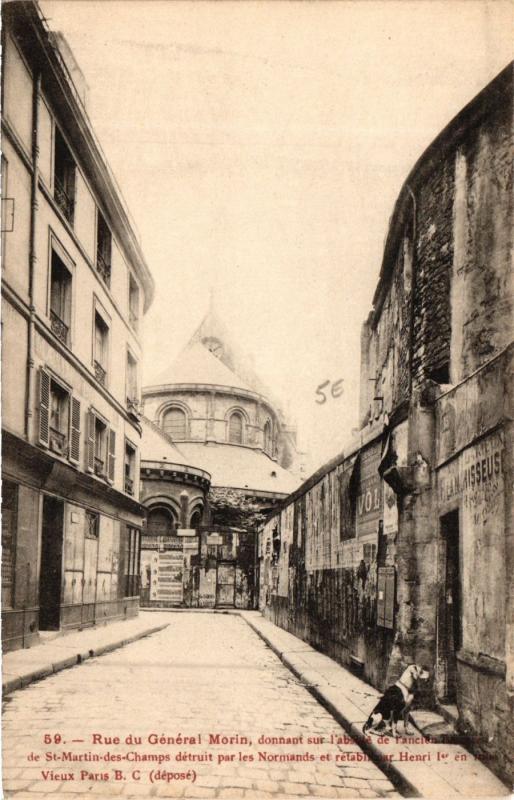Carte postale ancienne Paris 3e Paris-Rue du Général Morin à Paris 3e