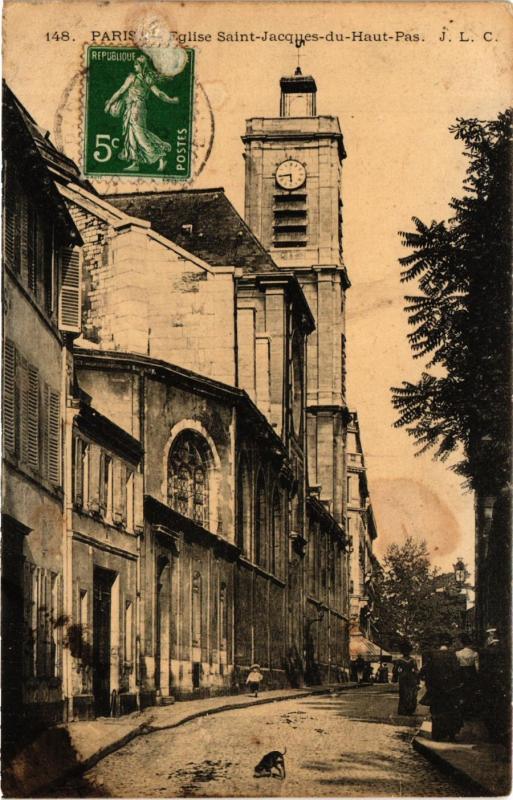 Carte postale ancienne Paris 5e-Eglise Saint Jacques du Haut Pas à Paris 5e