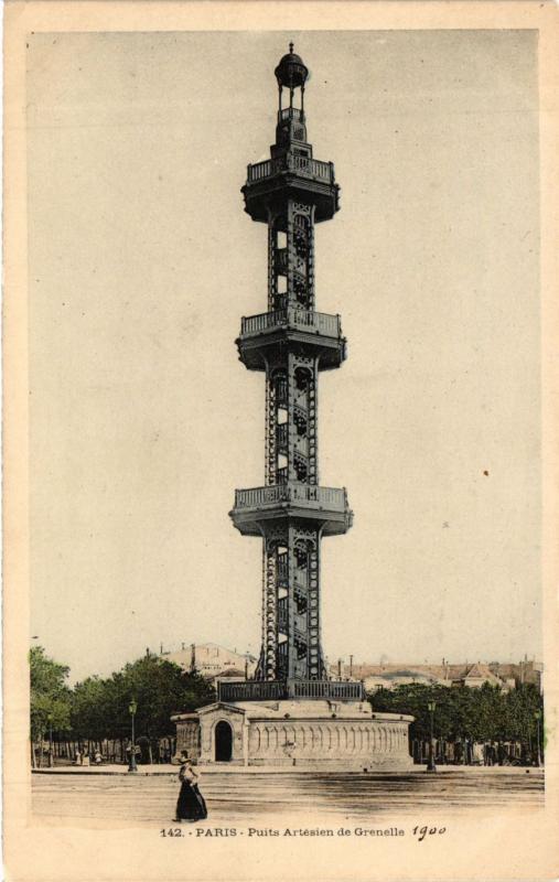 Carte postale ancienne Puits Artésien de Grenelle à Paris 15e