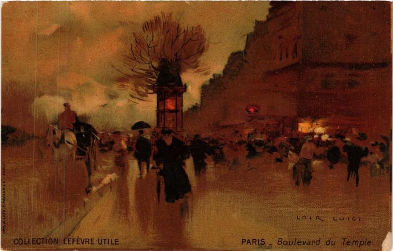 Carte postale ancienne Paris 3e Paris-Boulevard du Temple à Paris 3e