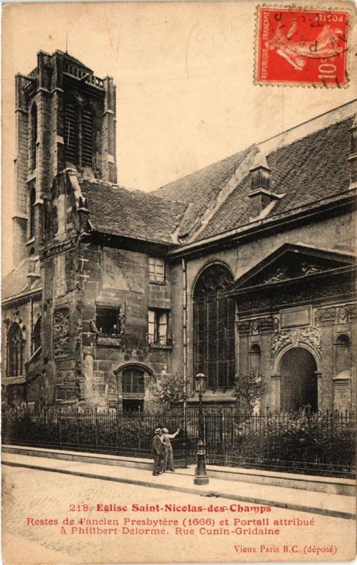 Carte postale ancienne Paris 3e Paris-Eglise Saint-Nicolas des Champs à Paris 3e