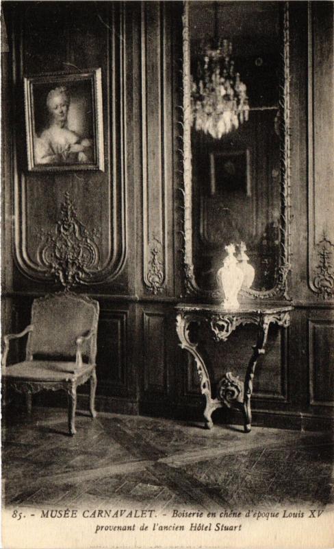Carte postale ancienne Paris 3e Paris-Musée Carnavalet-Boiserie en chéne d'epoque à Paris 3e