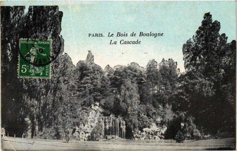 Carte postale ancienne Le Bois de Boulogne - La Cascade à Paris 16e