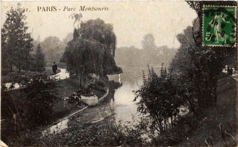 Carte postale ancienne Parc Montsouris à Paris 14e