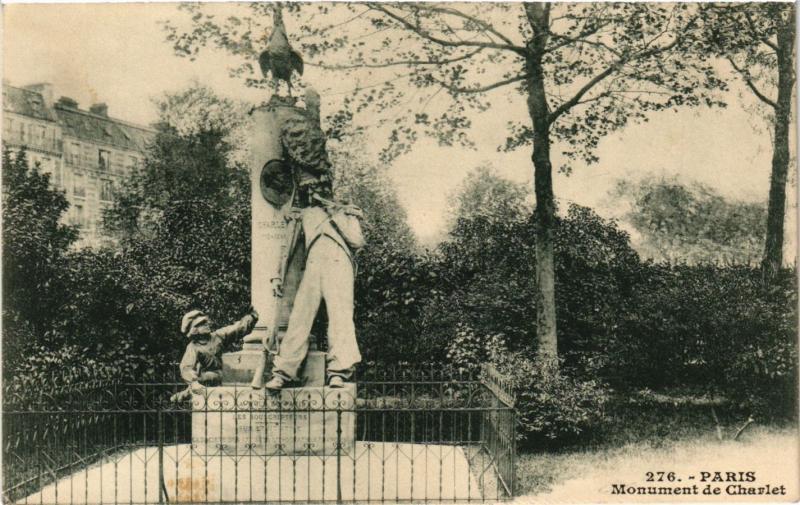 Carte postale ancienne Monument de Charlet à Paris 14e