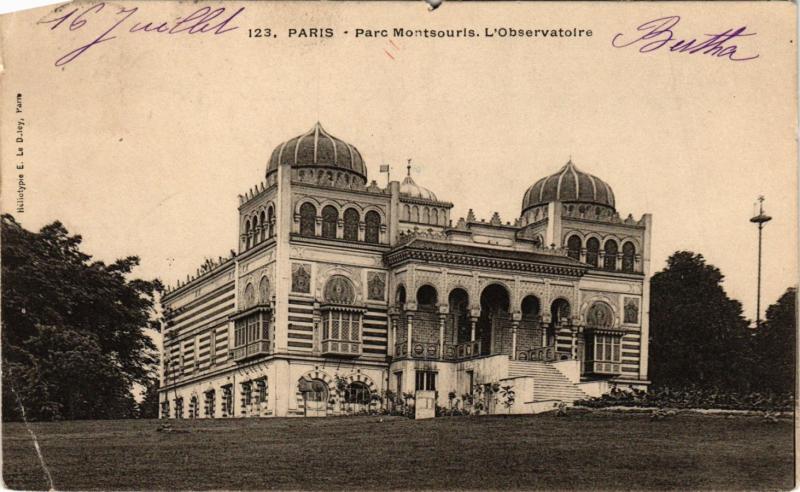 Carte postale ancienne Parc Montsouris - L'Observatoire à Paris 14e