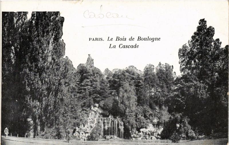 Carte postale ancienne Le Bois de Boulogne - La Cascade à Paris 16e