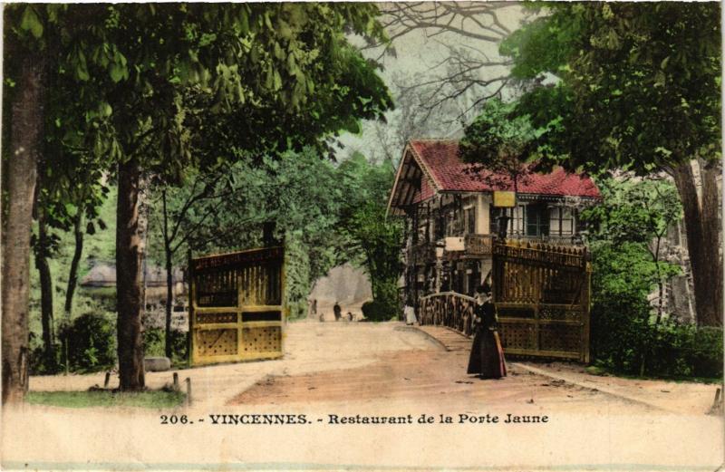 Carte postale ancienne Paris 12e-Vincennes-Restaurant de la Porte Jaune à Paris 12e