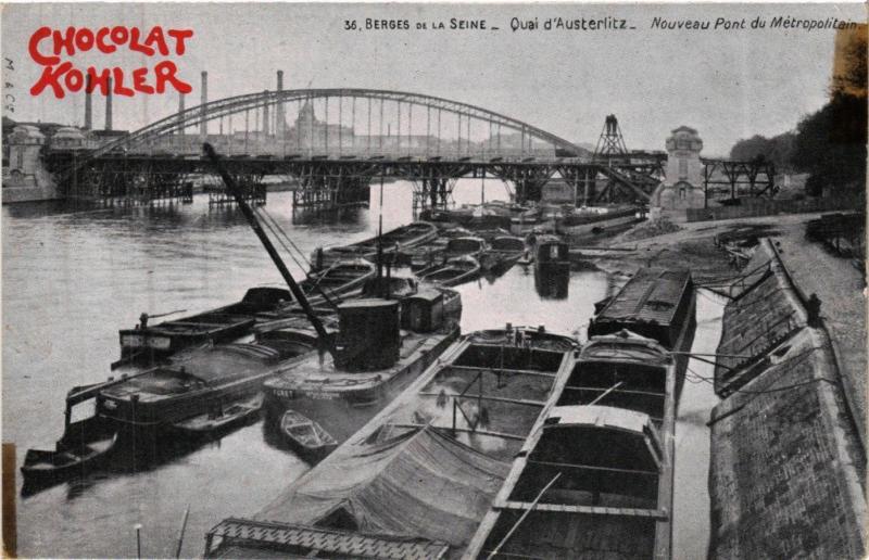 Carte postale ancienne Paris 13e Paris-Berges de la Seine, Quai d'Austerlitz à Paris 13e